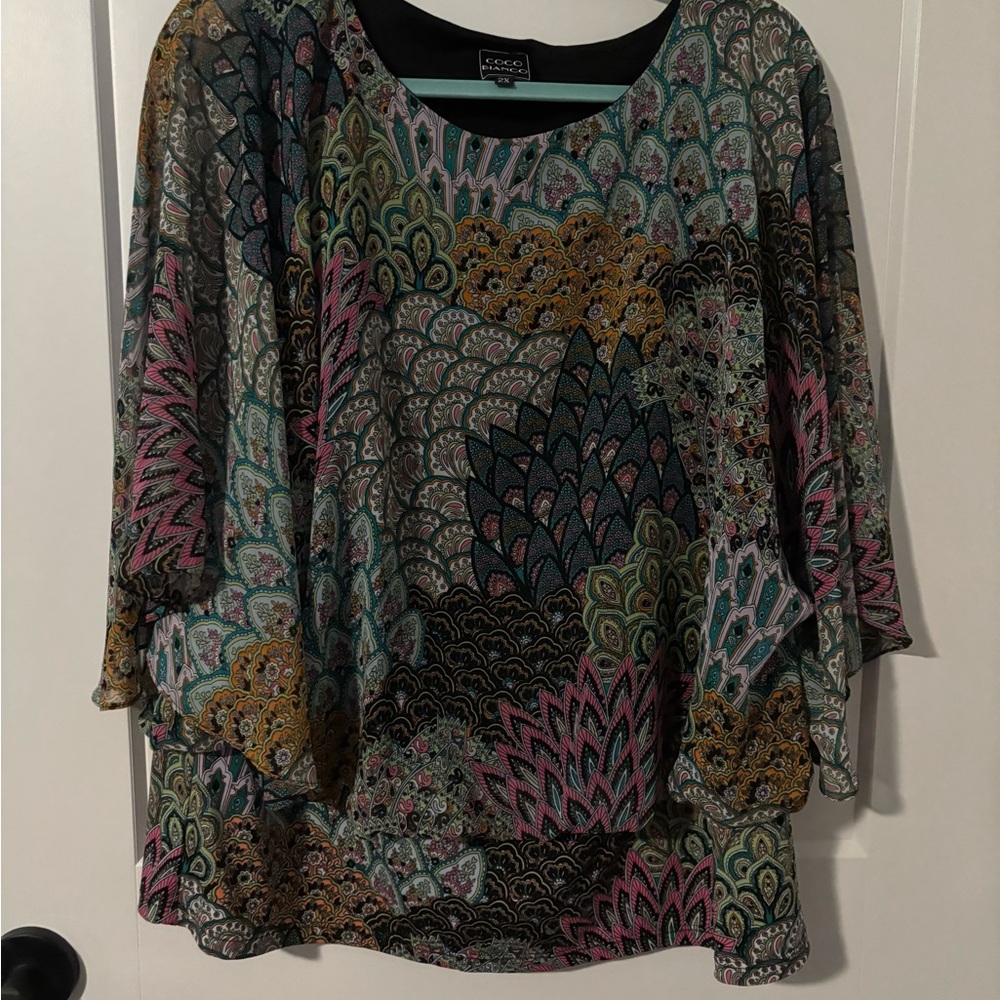 Coco Bianco Multicolor Patterned Blouse